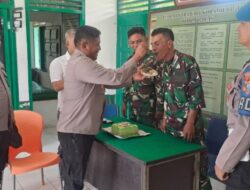 Kapolsek Labuhan Ruku Ucapkan Selamat HUT ke-80 TNI, Semangat Sinergitas TNI-Polri