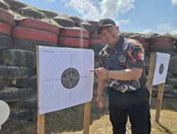 Danlanal Tanjung Balai Ajak Kapolres Batubara Coffe Morning Serta Latihan Tembak