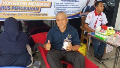 Dirgahayu Partai NasDem, Pengurus NasDem Batubara Gelar Donor Darah Untuk Kemanusiaan