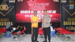 Hari Jadi Humas Polri ke-74, Humas Polres Batu Bara Gelar Donor Darah