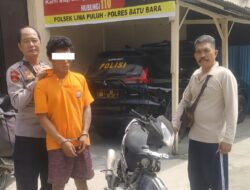 Tim Opsnal Polsek Lima Puluh Tangkap Pencuri Sepeda Motor Milik Ruslan