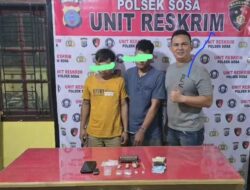 Polsek Sosa Komitmen Berantas Peredaran Narkoba, Kanit Amankan Dua Pemuda Beserta Barang Bukti