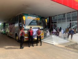 Samapta Polres Batubara Berikan Pengamanan Keberangkatan Jama’ah Zikir Akbar