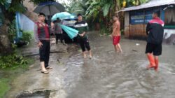 Cek Kondisi Terkini, Waka Polsek Turun Langsung ke Lokasi Banjir di Mukiman