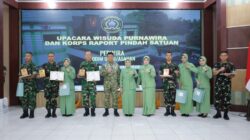 Komandan Kodim 0208/Asahan Pimpin Upacara Wisuda Purnawira dan Korps Raport Pindah Satuan Perwira