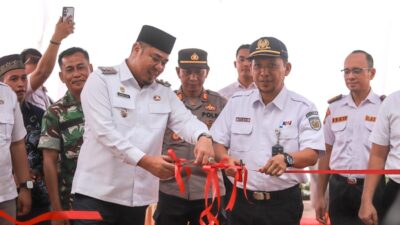 Resmikan Stasiun KA Lima Puluh, Wabup Sampaikan Keadaan Stasiun Sudah Berbeda 10 Tahun Lalu