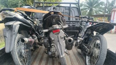 Patroli Subuh, Personil Polsek Sita Sepeda Motor Knalpot Brong