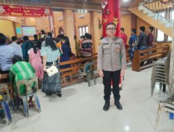Ibadah Minggu Aman dan Khidmat, Personel Polsek Lima Puluh Siaga di Setiap Gereja