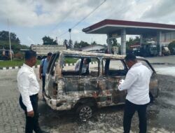 Dikabarkan Gegara Korsleting Mobil Kebakaran di SPBU Pakam, Rugi Rp20 Juta