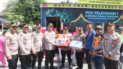 Kapolres Batu Bara Cek Pos Pam, Bhayangkari Hadir Berikan Dukungan Moril
