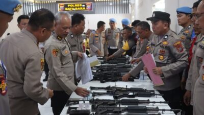 Mabes Polri Periksa Senpi Organik di Polres Batu Bara, Semua Dalam Kondisi Baik