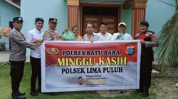 Minggu Kasih, Kapolsek Lima Puluh Hadir di Tengah Masyarakat, Berikan Bantuan Sembako