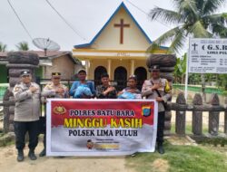 Lewat Minggu Kasih, Polsek Lima Puluh Tebar Kepedulian dan Berbagi
