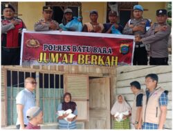 Jumat Berkah, Polsek Lima Puluh dan Satresnarkoba Polres Batu Bara Berbagi kepada Masyarakat