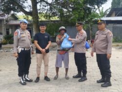 Rutin Jumat Berkah, Polsek Lima Puluh Peduli Kepada Warga Membutuhkan