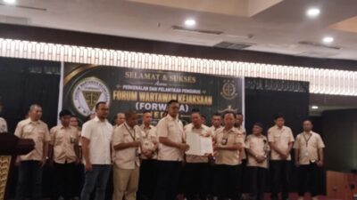 Pelantikan Pengurus FORWAKA Medan Periode 2026–2028, Irfandi : Perkuat Sinergi Pers dan Aparat Penegak Hukum