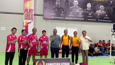 Kapolres Batu Bara Ikuti Upacara Pembukaan POR Polda Sumut, Tim Bulu Tangkis Raih Kemenangan Dua Kali