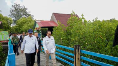 Bupati Batu Bara Pimpin Penanaman Mangrove dan Tinjau Pembangunan Kawasan Nelayan Modern