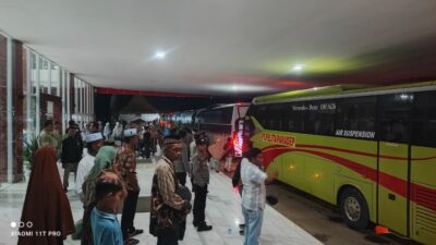 Polres Batu Bara Berikan Kenyamanan 193 Jamaah Haji Kloter IV, Tiba di Batubara