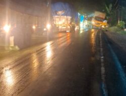 Kecelakaan Dua Truk di Jalinsum Batu Bara, Beruntung Tidak Ada Korban Jiwa