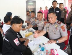 Gelar Bakti Kesehatan, Kapolres Donor Darah Sambut Hari Bhayangkara ke-80, Berhasil Himpun 75 Kantong Darah