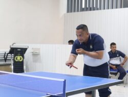Semarak Hari Bhayangkara Ke-80, Polres Batu Bara Gelar Turnamen Tenis Meja Antar Satker dan Polsek Jajaran