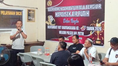 Semarak HUT Bhayangkara ke-80, Polsek Air Putih Gelar Turnamen Dam Batu Piala Bergilir Kapolsek