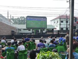 Kodim 0208/Asahan Gelar Nobar Argentina vs Swiss di CFD, Masyarakat Antusias Saksikan Laga Dramatis