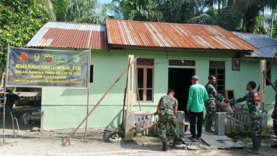 Satgas TMMD Ke-129 TA 2026 Kodim 0208/Asahan Bahu Membahu Wujudkan Rumah Layak Huni untuk Keluarga Bapak Samsul Bahri