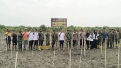 Jaga Kelestarian Pesisir, Satgas TMMD Ke-129 Kodim 0208/Asahan Tanam Mangrove di Desa Kapal Merah