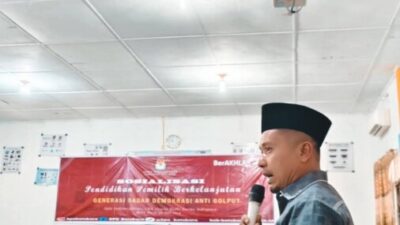 KPU Batu Bara Sosialisasikan Pendidikan Pemilih Pemula di SMK Budi Darma Indrapura