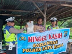 Satlantas Polres Batu Bara Terus Berbagi Lewat Program Minggu Kasih