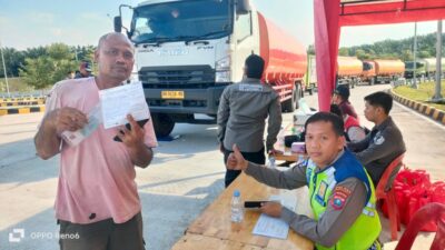 Satlantas, Berikan Tindakan & Berikan Edukasi Kendaraan ODOL di Tol Inkis