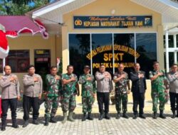 Danramil 03 Lima Puluh Berikan Surprise Kue Tart, Ucapkan Selamat HUT Bhayangkara ke-80 kepada Kapolsek Lima Puluh
