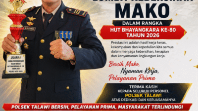 Kapolsek Talawi Raih Juara I Lomba Kebersihan Mako dalam Rangka HUT Bhayangkara ke-80