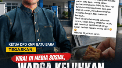 Viral Keluhan Makanan MBG, Ketua KNPI Tegaskan Program Harus Berkualitas, Bukan Sekadar Berjalan