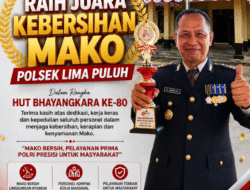 HUT Bhayangkara ke-80, Kapolsek Lima Puluh Raih Juara Kebersihan Mako