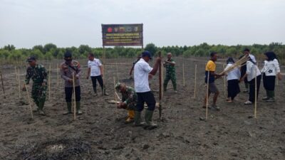 Bersinergi dengan Forkopimcam, Satgas TMMD Ke-129 TA 2026 Kodim 0208/Asahan Berkomitmen Jaga Kelestarian Hutan Mangrove
