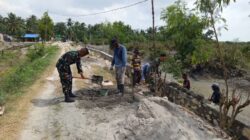 Satgas TMMD Ke-129 TA 2026 Kodim 0208/Asahan Berpacu dengan Waktu Rampungkan Turap Demi Tingkatkan Perekonomian Warga Desa Kapal Merah