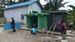 Peduli Kesehatan dan Lingkungan, Satgas TMMD Ke-129 Kodim 0208/Asahan Bangun MCK untuk Warga Desa Kapal Merah