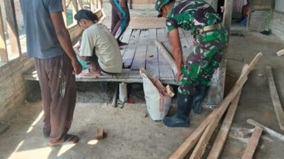 Rumah Dibongkar Satgas TMMD Ke-129 TA 2026 Kodim 0208/Asahan, Bapak Samsul Bahri Bahagia Impiannya Miliki Rumah Layak Huni Segera Terwujud