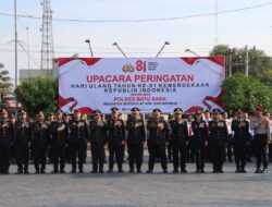Polres Batu Bara Gelar Upacara HUT ke-81 Kemerdekaan RI, Teguhkan Semangat Indonesia Berdaulat, Adil dan Makmur