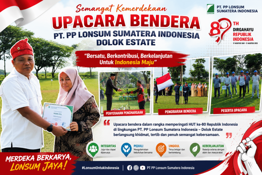 Sekretaris PWI Batubara Ikut Jalannya Upacara HUT ke-81 RI, Serat Sampaikan Hadiah dari Manajer PP Lonsum Lomba Kebersiahan rumah dinas, Senin 17/8/2026)