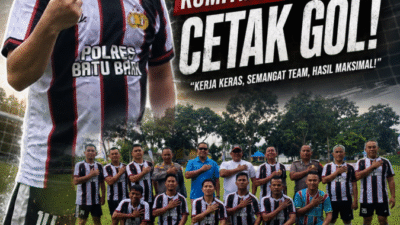Kanit Tipikor Jadi Pahlawan, Cetak Gol di Laga Mini Soccer Pemkab Batu Bara