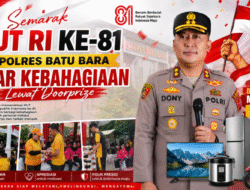 Semarak HUT RI ke-81, Kapolres Batu Bara Tebar Kebahagiaan Lewat Olahraga Bersama