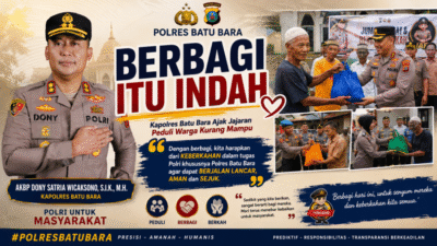 Berbagi Itu Indah, Kapolres Batu Bara Ajak Jajaran Peduli Warga Kurang Mampu