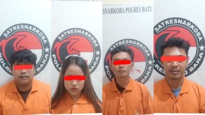 Satresnarkoba Bongkar Peredaran Ekstasi, Empat Tersangka Diamankan Diduga Hendak Edarkan ke THM