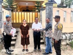 Peduli Sesama, Kapolsek Lima Puluh Berbagi Sembako di Hari Minggu