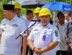 Bupati Letakkan Batu Pertama Pembangunan Videotron di Sei Bejangkar,