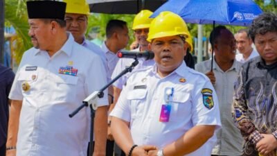 Bupati Letakkan Batu Pertama Pembangunan Videotron di Sei Bejangkar,